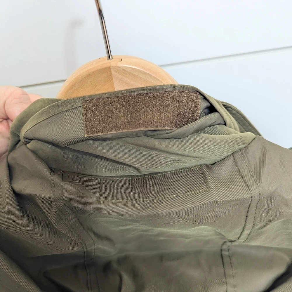 Carole Cohen Tokyo Olive Trench Coat | Japanese Minimalist Quiet Luxury M Sanyo - Picture 7 of 10